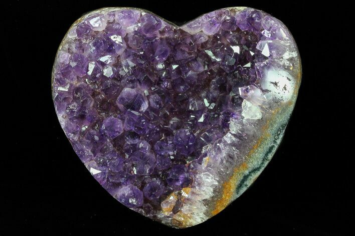 Purple Amethyst Crystal Heart - Uruguay #76802